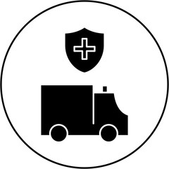 protected ambulance icon design