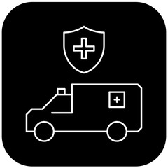 protected ambulance icon design