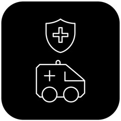 protected ambulance icon design