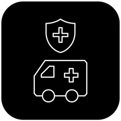 protected ambulance icon design