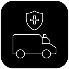 protected ambulance icon design
