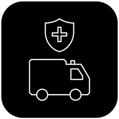 protected ambulance icon design