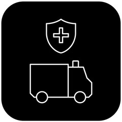 protected ambulance icon design