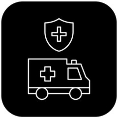 protected ambulance icon design