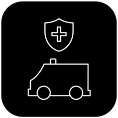 protected ambulance icon design