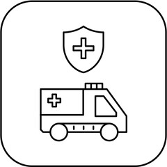 protected ambulance icon design