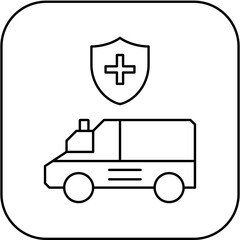 protected ambulance icon design