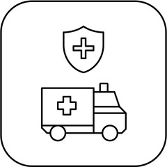 protected ambulance icon design
