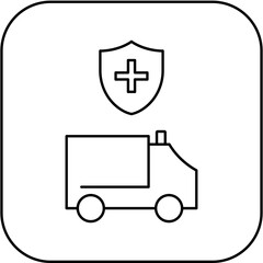 protected ambulance icon design