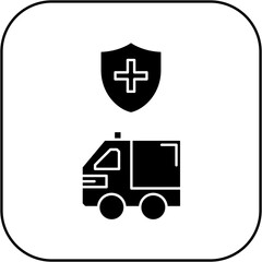 Fototapeta premium protected ambulance icon design