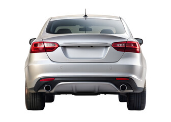 Naklejka premium rear view of a car clipart png image on transparent background