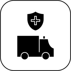 protected ambulance icon design