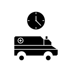  ambulance time icon design