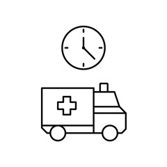  ambulance time icon design