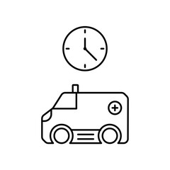  ambulance time icon design