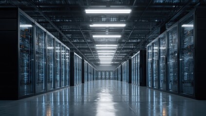 Fototapeta premium Data center servers computers technology