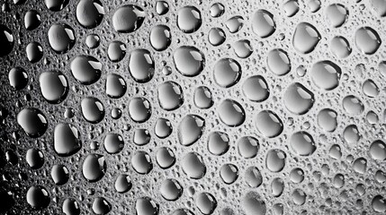 Close-up of Water Droplets on a Textured Surface, Evoking Freshness