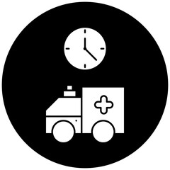  ambulance time icon design