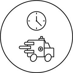  ambulance time icon design