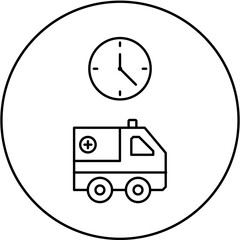 ambulance time icon design