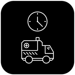  ambulance time icon design