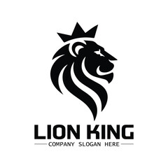 Lion king logo design illustration 