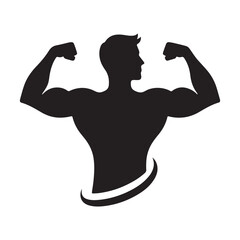 Fototapeta premium body builder silhouette