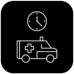  ambulance time icon design