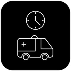  ambulance time icon design