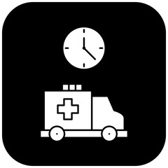 Fototapeta premium ambulance time icon design