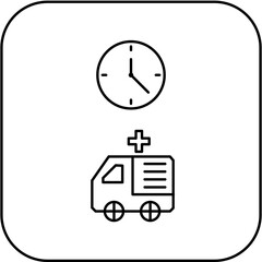 
ambulance time icon design