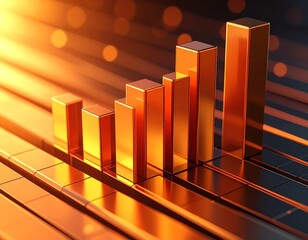 幾何学模様と重ね棒グラフ