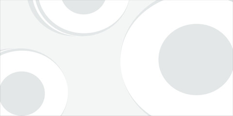 White geometric abstract background overlap layer on bright space with lines effect decoration. Modern graphic design element circles style concept for banner.