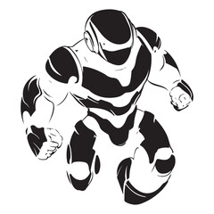 robot warrior vector image