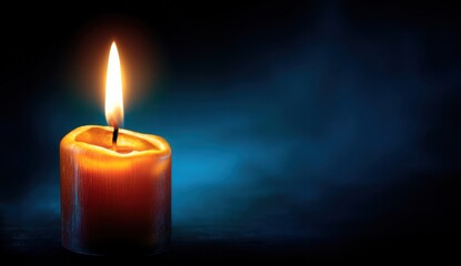Candle flame light burning wax