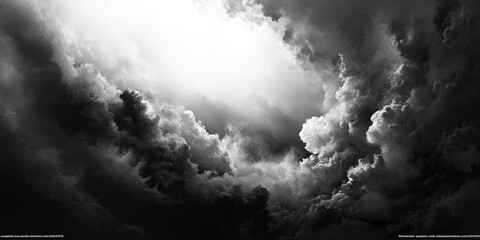 Dramatic grayscale cloudscape