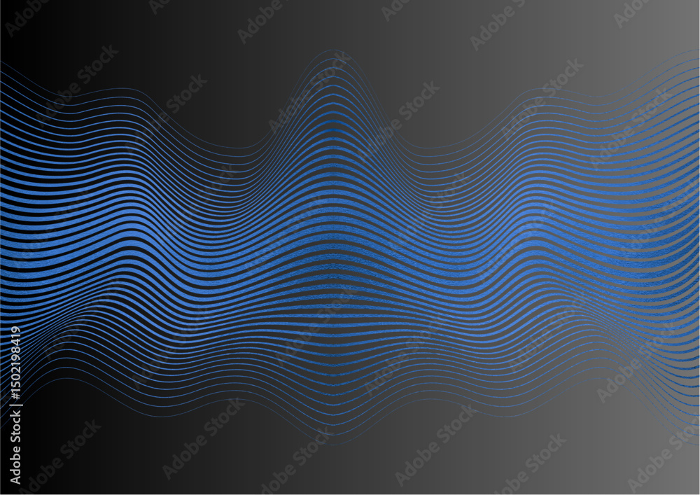 Aufkleber abstract blue background with dynamic curved lines, a futuristic wave pattern ideal for technology a