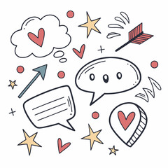 doodle speech bubbles