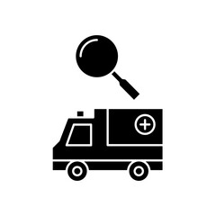 ambulance search icon design