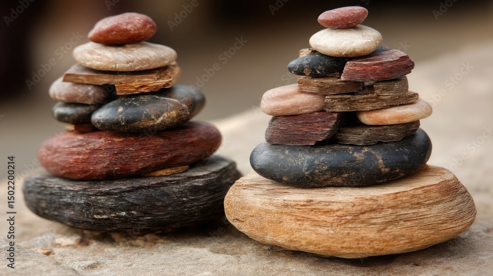Poster stack of rocks symbolizing trader burnout prevention through balancing speed and patience in financi