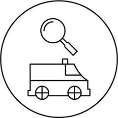 ambulance search icon design