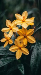 Golden narcissus blooms in lush greenery - nature's beauty for garden lovers and floral enthusiasts