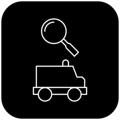
ambulance search icon design