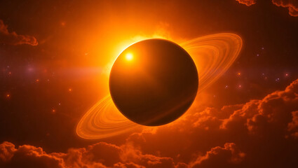  Massive Ringed Planet Eclipsing Its Sun