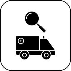 
ambulance search icon design