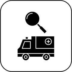 
ambulance search icon design
