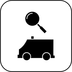 
ambulance search icon design