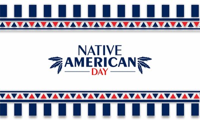 
Native American Day Wallpaper with Traditional colors and Design, American heritage day vector backdrop