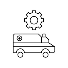ambulance settings icon design