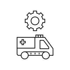 ambulance settings icon design